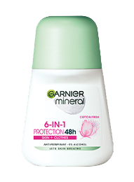 Garnier Mineral Deo Protection 6 Cotton Fresh 48h antiperspirant Roll-on